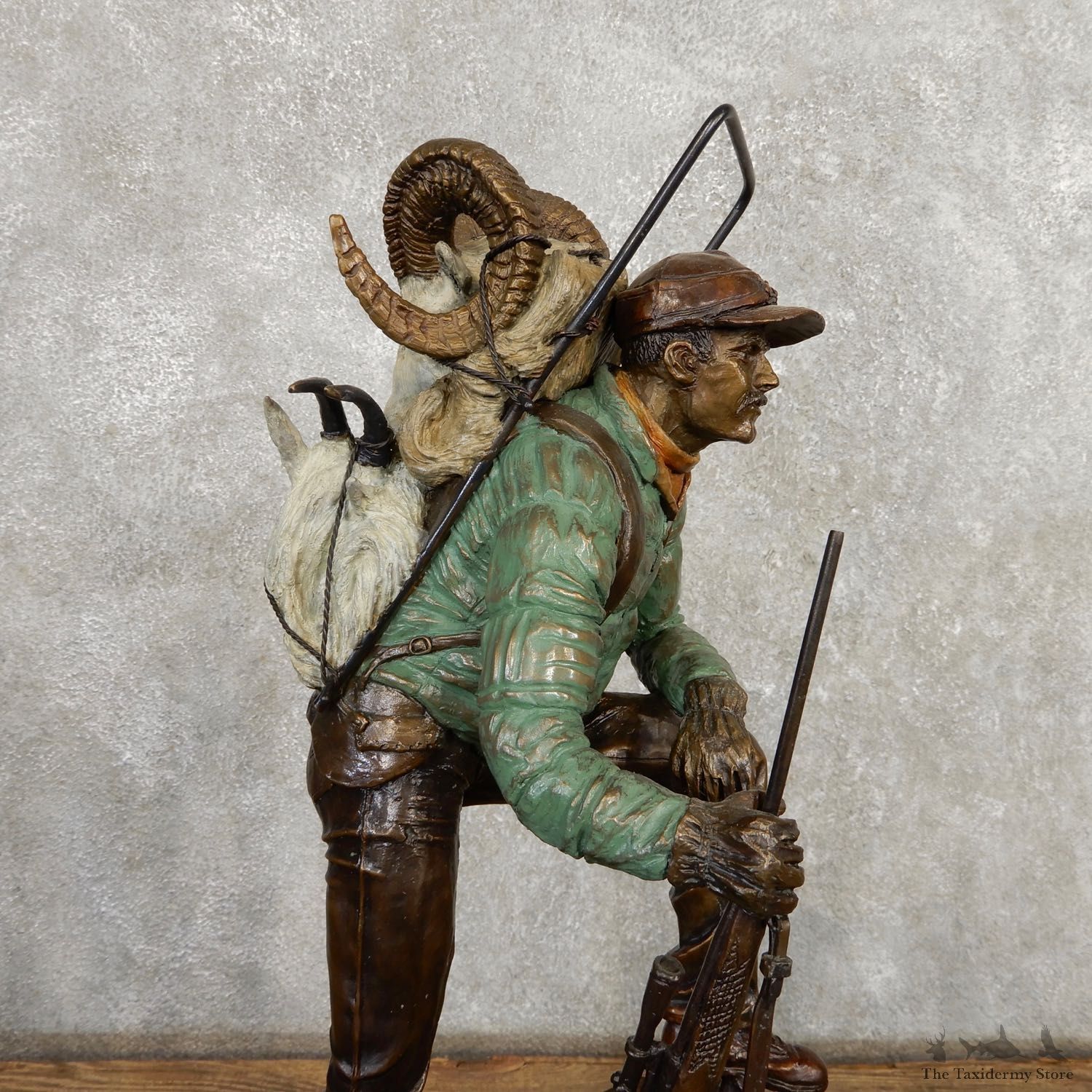 Fred Boyer Sheep Hunting Bronze For Sale #19941 @ The Taxidermy Store