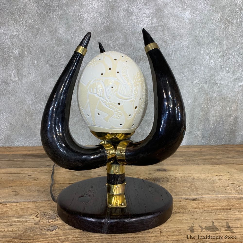 Ostrich Egg Lamp Safari Decor For Sale #22054 @ The Taxidermy Store