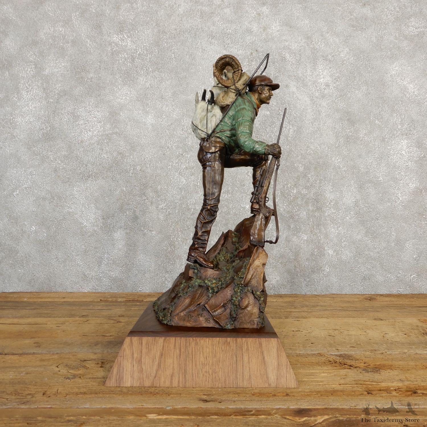 Fred Boyer Sheep Hunting Bronze For Sale #19941 @ The Taxidermy Store
