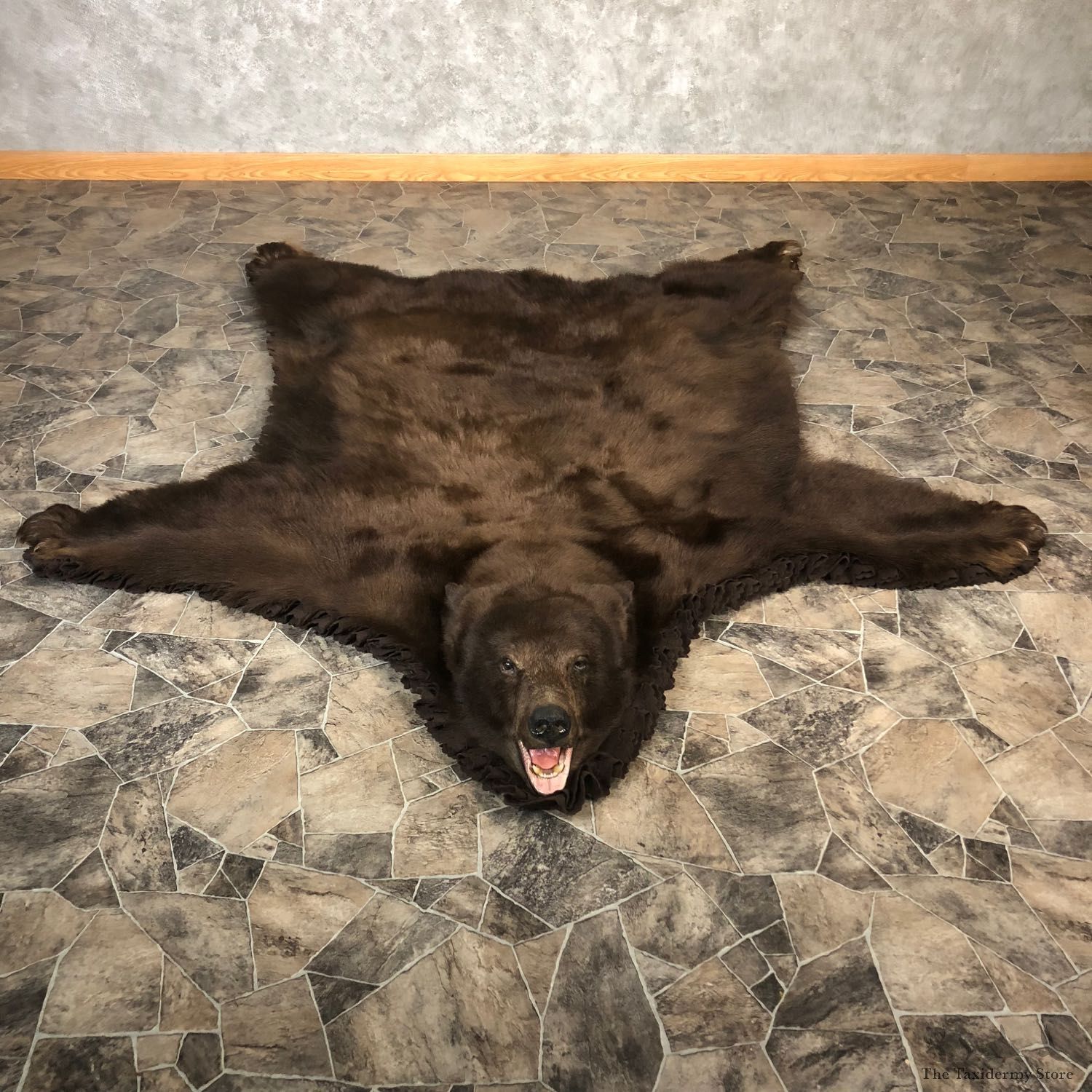 Cinnamon Phase Black Bear Full-Size Rug For Sale #20081 @ The Taxidermy Store