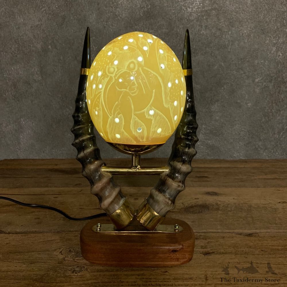 Ostrich Egg Lamp Safari Decor For Sale #22056 @ The Taxidermy Store