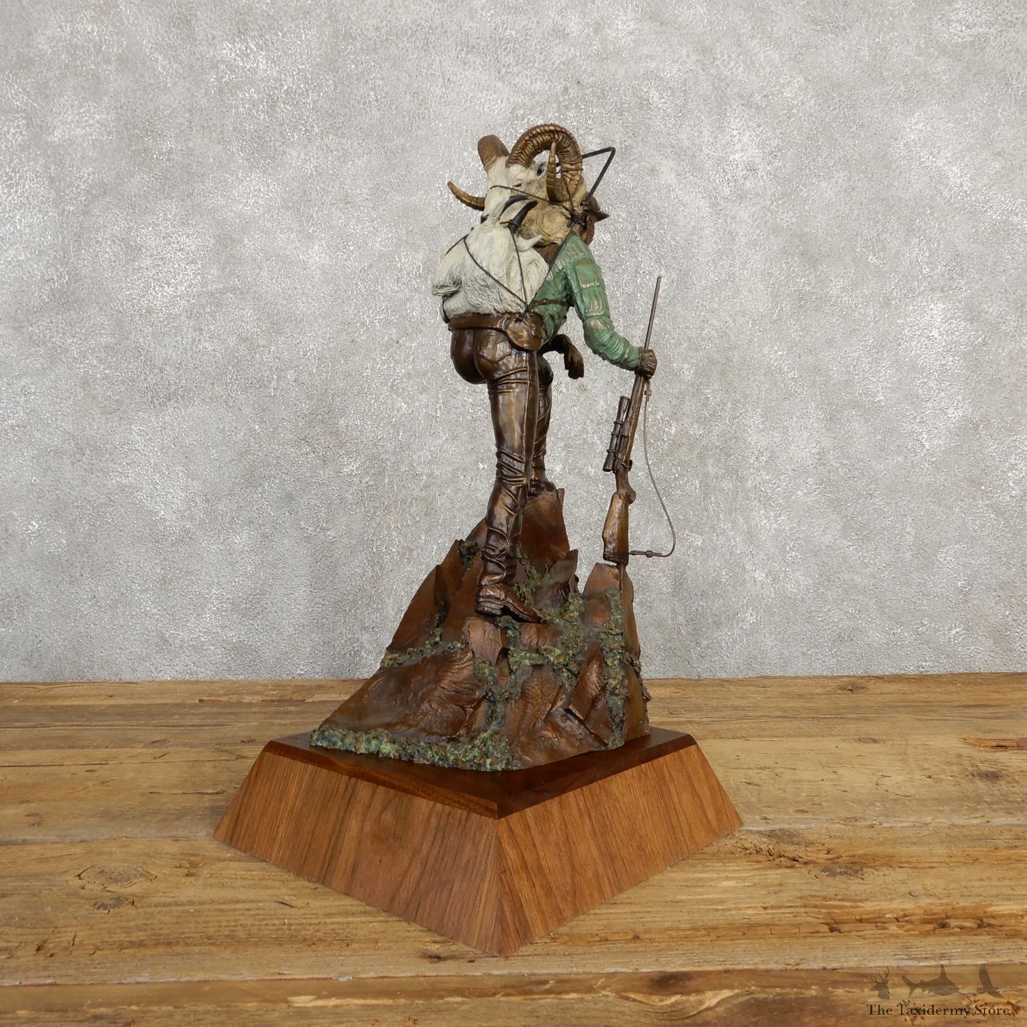 Fred Boyer Sheep Hunting Bronze For Sale #19941 @ The Taxidermy Store