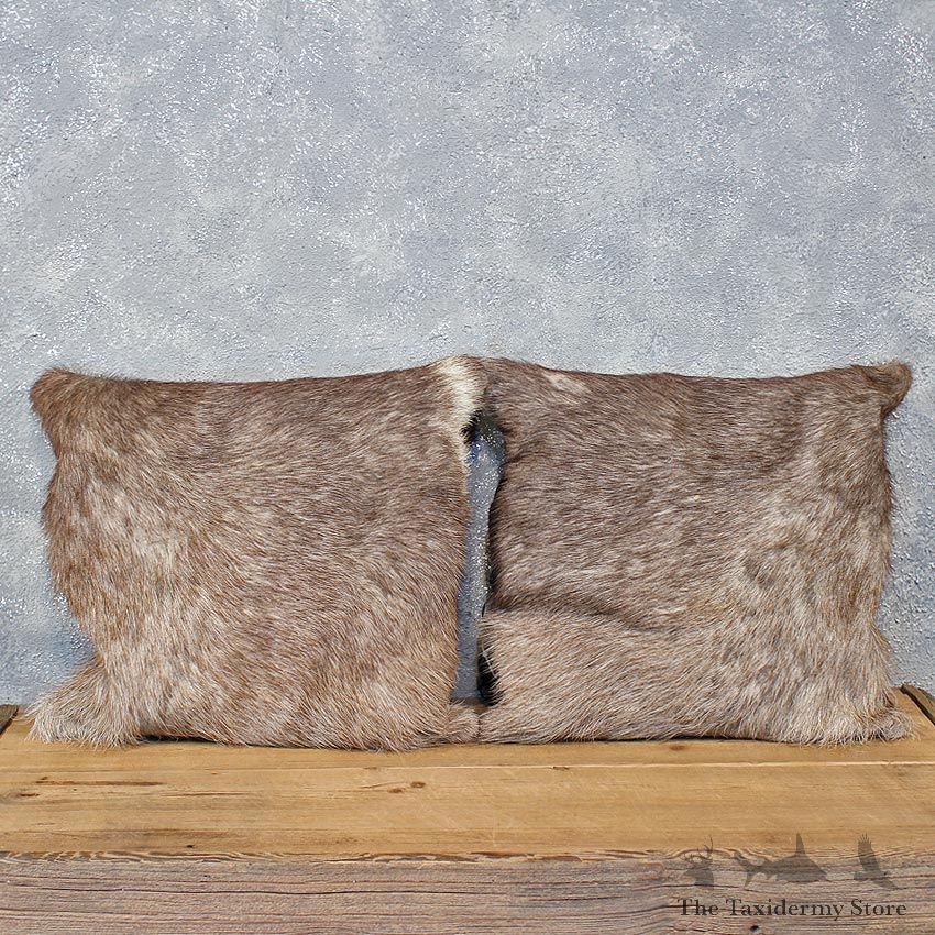 African Waterbok Hide Pillow Set #12053 For Sale @ The Taxidermy Store