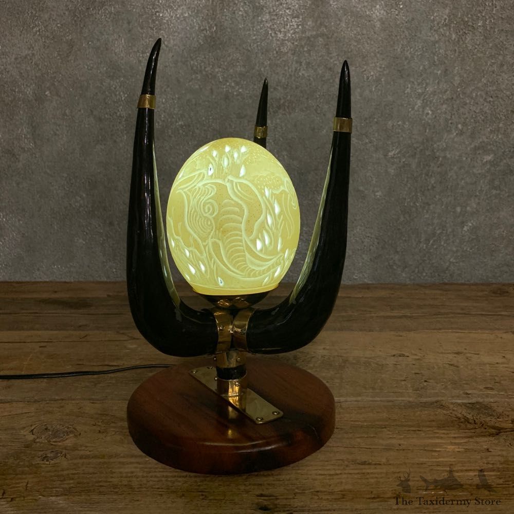 Ostrich Egg Lamp Safari Decor For Sale #22055 @ The Taxidermy Store