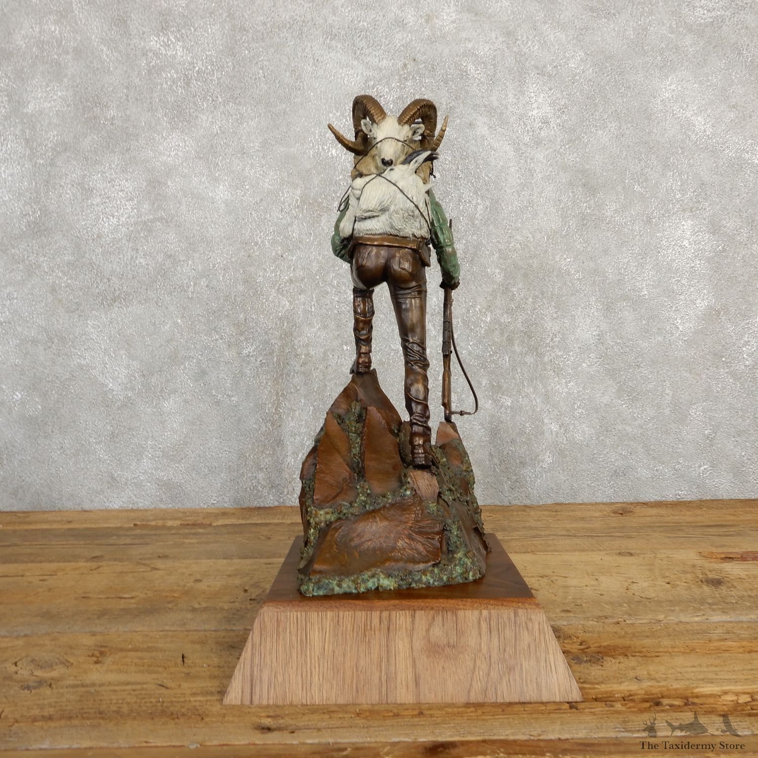 Fred Boyer Sheep Hunting Bronze For Sale #19941 @ The Taxidermy Store