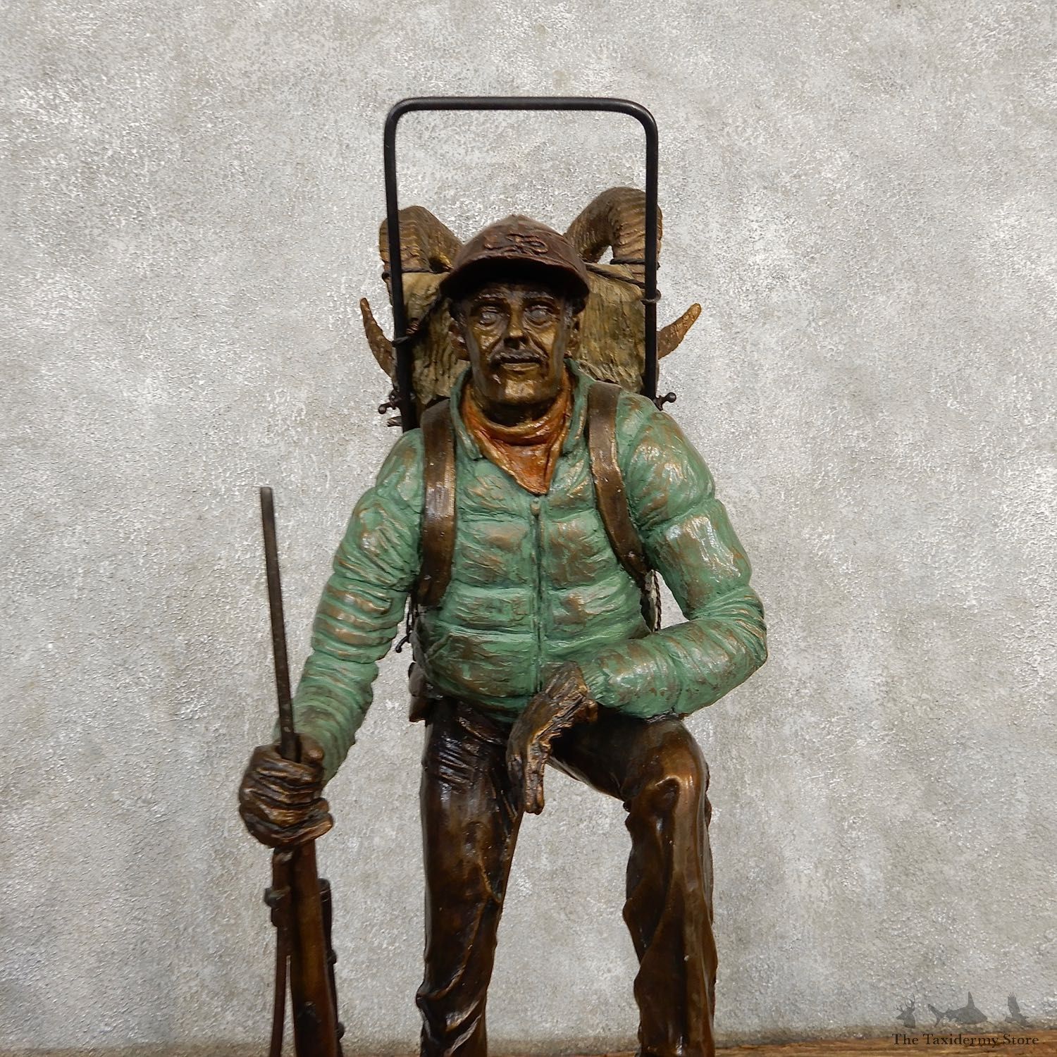 Fred Boyer Sheep Hunting Bronze For Sale #19941 @ The Taxidermy Store