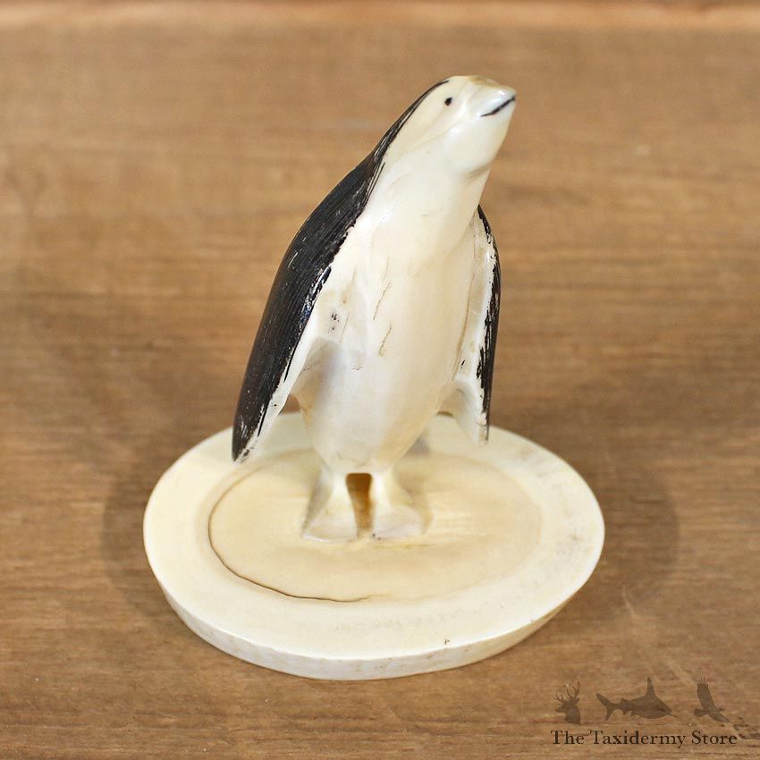 Native Carved Ivory Penguin Figurine #12078 For Sale @ The Taxidermy Store