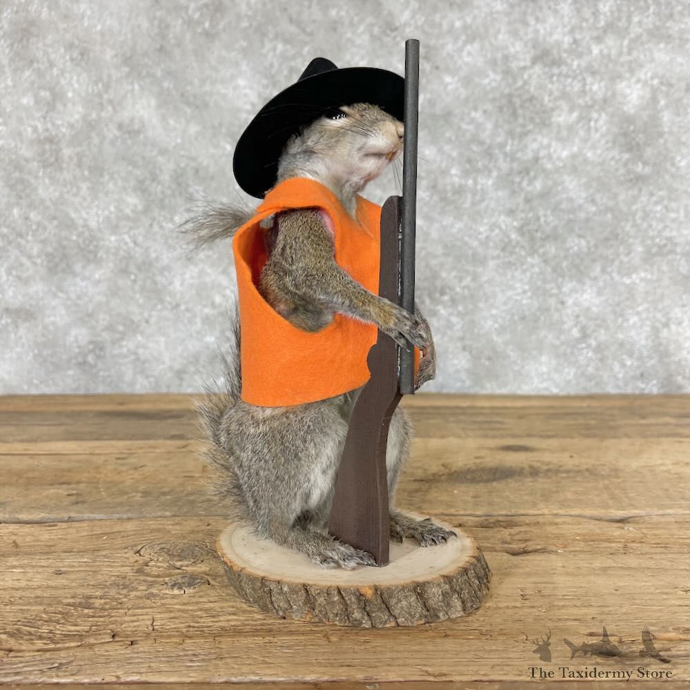 Hunting Cowboy Squirrel Novelty Mount For Sale #28615 @ The Taxidermy Store