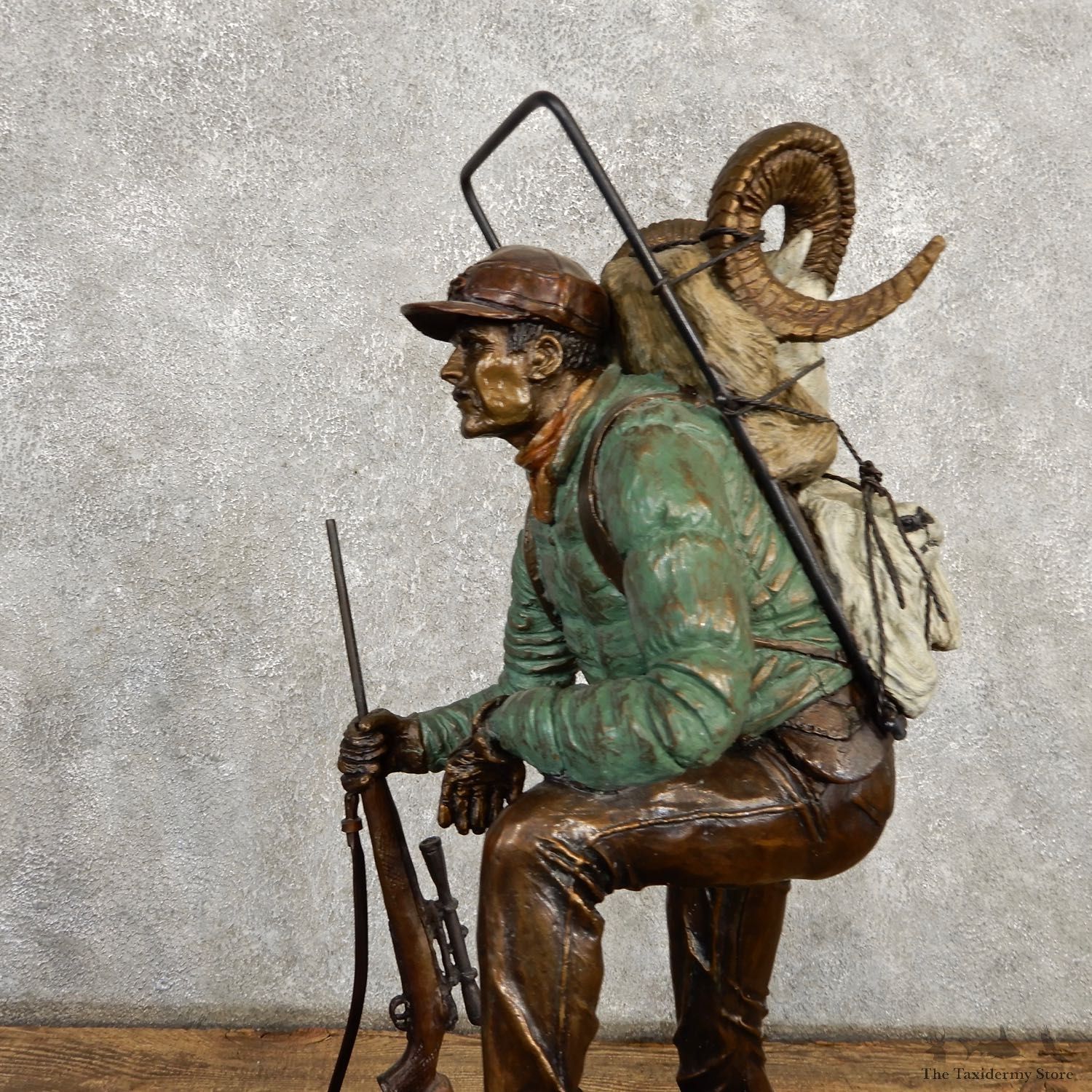 Fred Boyer Sheep Hunting Bronze For Sale #19941 @ The Taxidermy Store