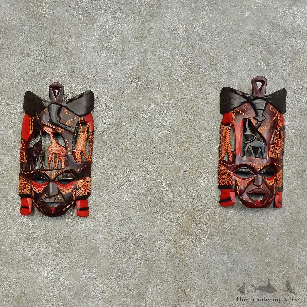 Authentic African Tribal Mask Pair For Sale #16281 @ The Taxidermy Store
