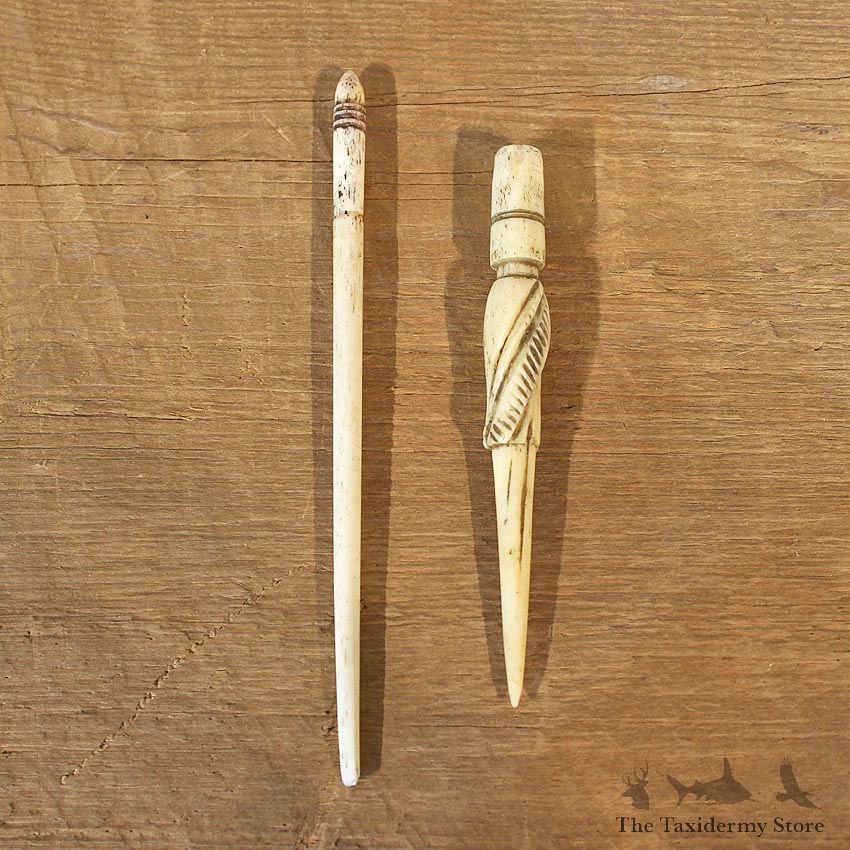 Authentic Native Carved Ivory Hors D'oeuvre Spear Set #12105 For Sale @ The Taxidermy Store