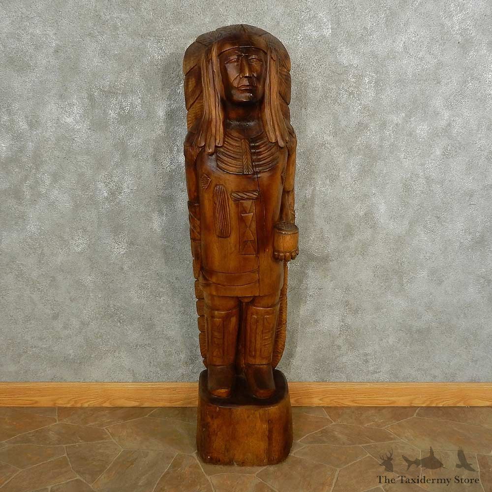 Native American Chief Wood Carving For Sale #16892 @ The Taxidermy Store