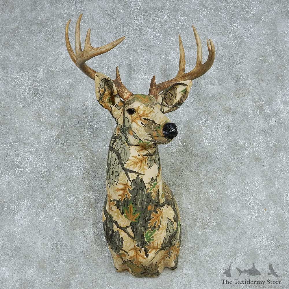 Camouflage Fabric Whitetail Shoulder Mount #13623 For Sale @ The Taxidermy Store