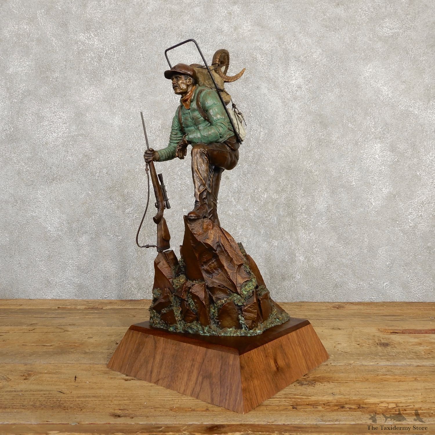 Fred Boyer Sheep Hunting Bronze For Sale #19941 @ The Taxidermy Store