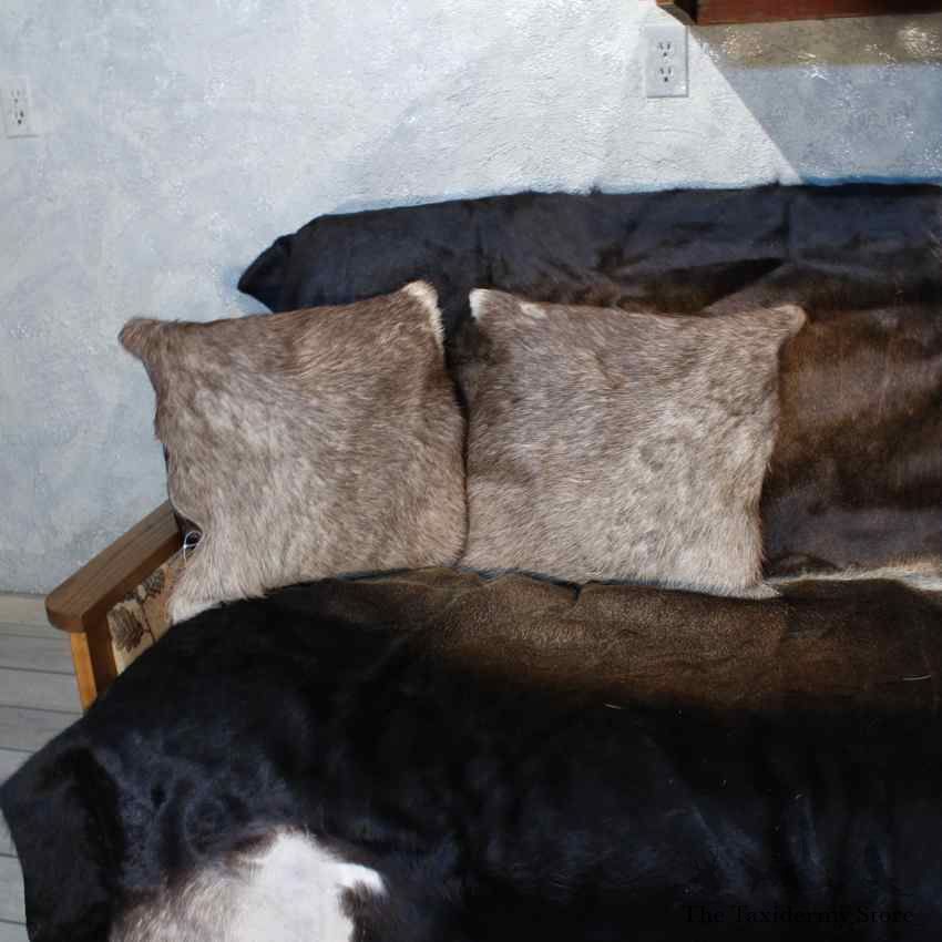 African Waterbok Hide Pillow Set #12053 For Sale @ The Taxidermy Store