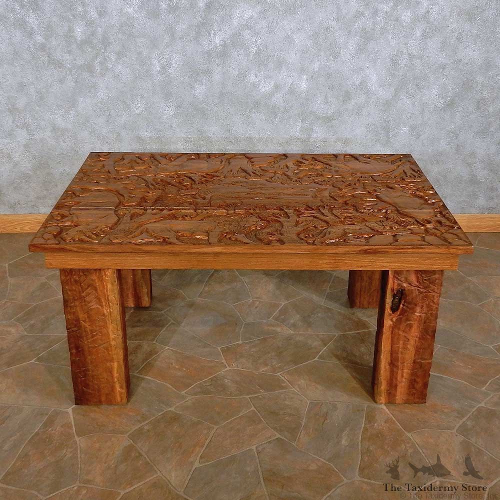 Carved Wood Table For Sale #15698 @ The Taxidermy Store
