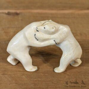 Native Ivory Polar Bear Figurine #12064 For Sale @ The Taxidermy Store