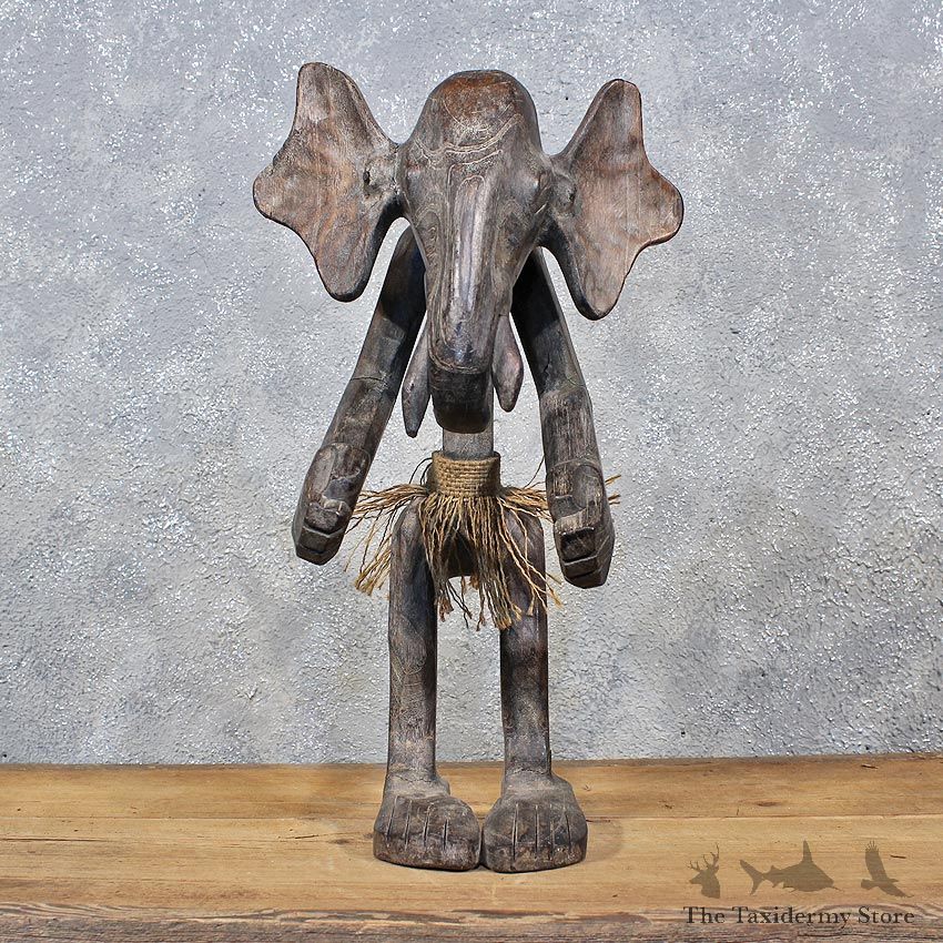 African Wooden Tribal Elephant Man Statue #11981 For Sale @ The Taxidermy Store